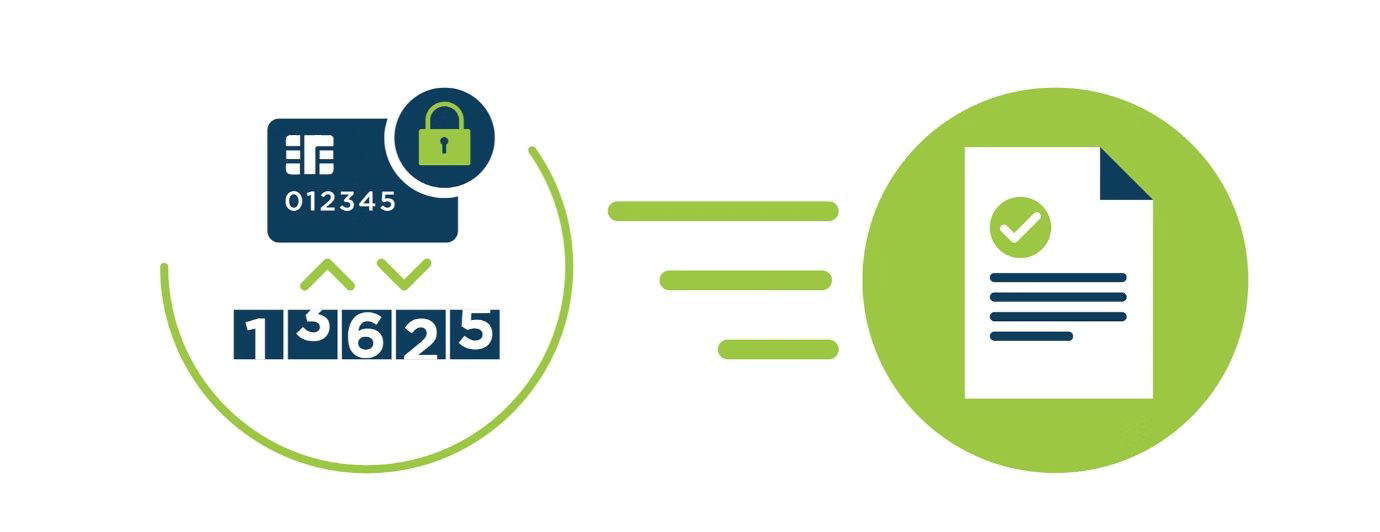 Tokenised card data flowing into a verified record